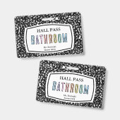 Compositie Boek Badkamer Hall Pass Lanyard Badge (Voor- en achterkant)