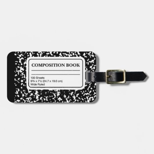 Compositie-boek Bagagelabel (Voorkant horizontaal)