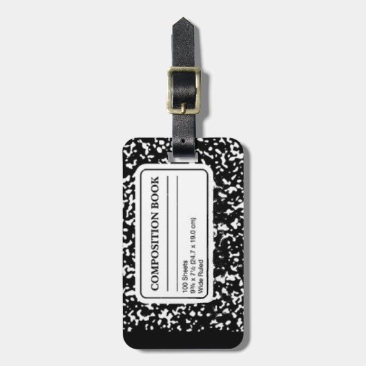 Compositie-boek Bagagelabel (Voorkant verticaal)