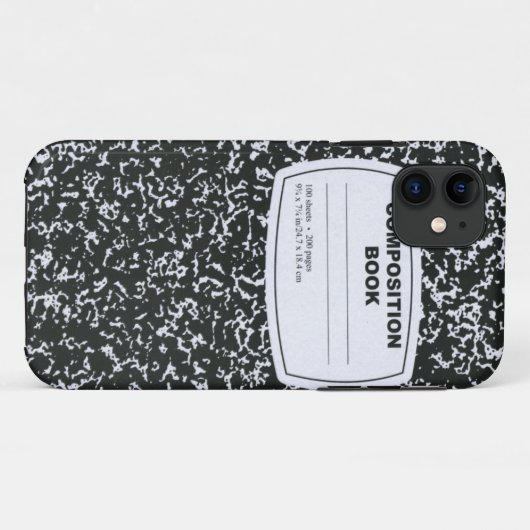 Compositie-boek Case-Mate iPhone Case (Achterkant (horizontaal))