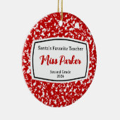 Compositie Boek Docent Kerst Ornament Cadeau (Rechts)