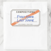 Compositie Boek Label met lint Sticker (Tas)