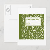 Compositie Book/Student-leraar Briefkaart (Voorkant / Achterkant)