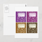 Compositie Book/Student-leraar Briefkaart (Voorkant / Achterkant)