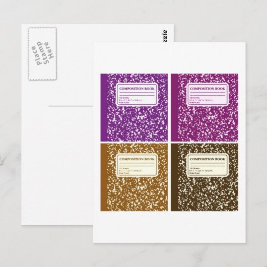 Compositie Book/Student-leraar Briefkaart (Voorkant / Achterkant)