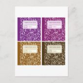 Compositie Book/Student-leraar Briefkaart (Voorkant)