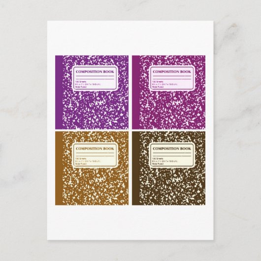 Compositie Book/Student-leraar Briefkaart (Voorkant)