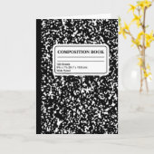 Compositie Book/Student-leraar Kaart (Gele Bloem)