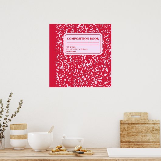 Compositie Book/Student-leraar Poster (Keuken)