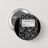 Compositie Book/Student-leraar Ronde Button 5,7 Cm (Voorkant /achterkant)