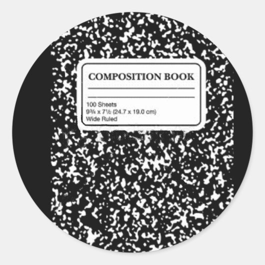Compositie Book/Student-leraar Ronde Sticker (Voorkant)