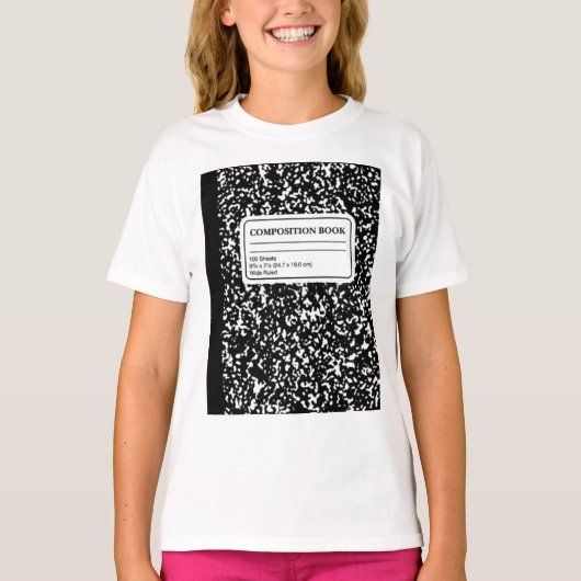 Compositie Book/Student-leraar T-shirt (Voorkant)