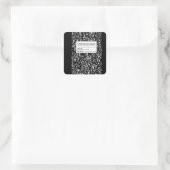 Compositie Book/Student-leraar Vierkante Sticker (Tas)