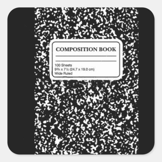 Compositie Book/Student-leraar Vierkante Sticker (Voorkant)