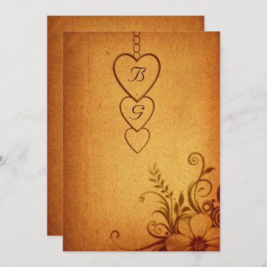  compositie bruiloft uitnodiging (Voorkant / Achterkant)