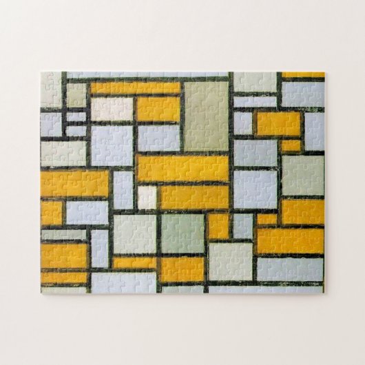 Compositie Geel en Grijs Legpuzzel (Horizontaal)