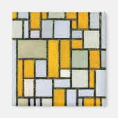 Compositie Geel en Grijs Magneet (Voorkant)