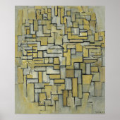 Compositie in Bruin en Grijs door Piet Mondriaan Poster (Voorkant)