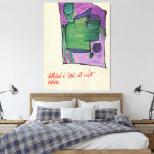 Compositie in Groen en Paars ( Canvas Afdruk (Insitu (Slaapkamer))