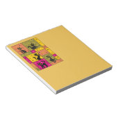 Compositie met 5 zwarte katten in de herfst koude  notitieblok (Schuin)