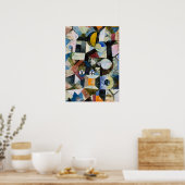 Compositie met Gele Halve Maan en Y Poster (Keuken)
