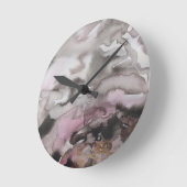 Compositie met grijs en roze ronde klok (Hoek)