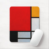 Compositie met groot rood vlak muismat (Met muis)