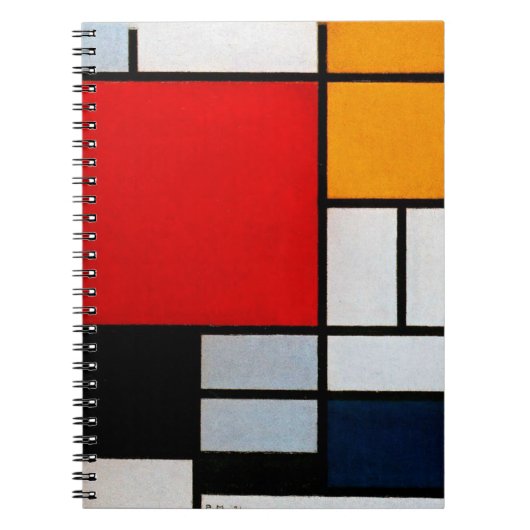 Compositie met groot rood vlak notitieboek (Voorkant)