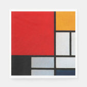 Compositie met groot rood vlak servet (Voorkant)