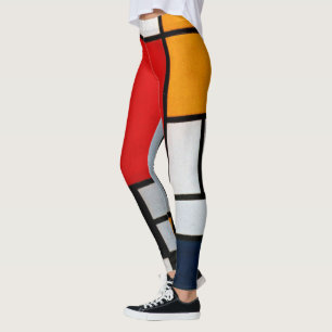 Compositie met grote rode vlakken leggings