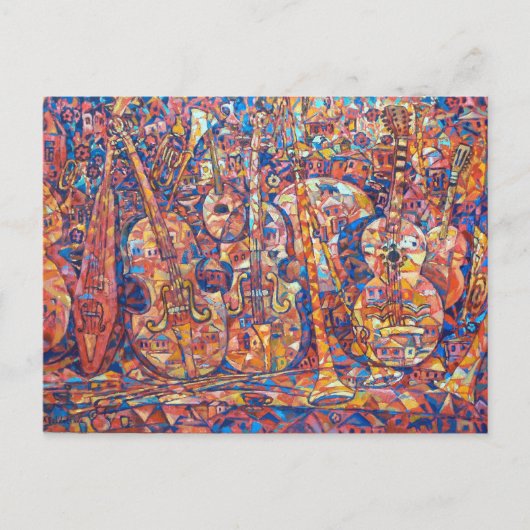 Compositie met muziekinstrumenten Postcard Briefkaart (Voorkant)