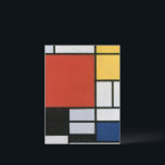 Compositie met Rood Geel Blauw & Zwart Abstract Briefkaart<br><div class="desc">Compositie met rood, geel, blauw en zwart (1921) is een schilderij van de Nederlandse abstracte schilder Piet Mondriaan. Dit kunstwerk is een voorbeeld van Mondriaans neoplasticisme stijl, met een uitgebalanceerde opstelling van primaire kleuren - rood, geel en blauw - naast zwarte lijnen en witte ruimtes. De geometrische lay-out van vierkanten...</div>