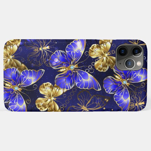 Compositie met saffier vlinders Case-Mate iPhone case (Achterkant (horizontaal))