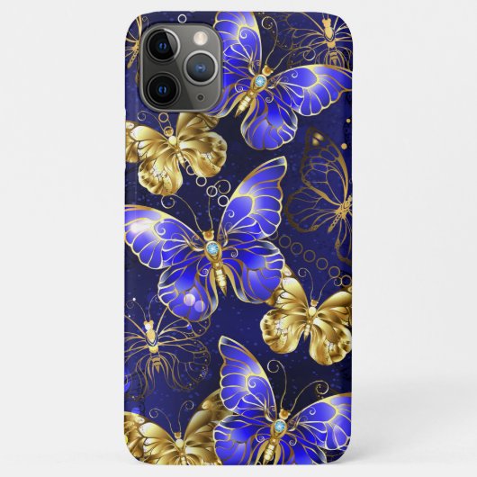Compositie met saffier vlinders Case-Mate iPhone case (Achterkant)