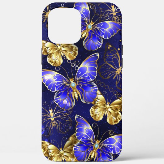 Compositie met saffier vlinders Case-Mate iPhone case (Achterkant)