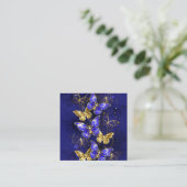 Compositie met saffier vlinders contactkaartje (Staand voorkant)
