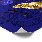 Compositie met saffier vlinders poster (Hoek)