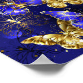 Compositie met saffier vlinders poster (Hoek)