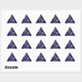 Compositie met saffier vlinders sticker (Vel)