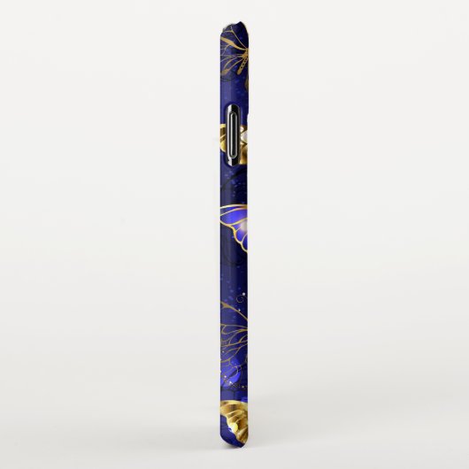 Compositie met saffiervlinders iPhone hoesje (Rechterkant)