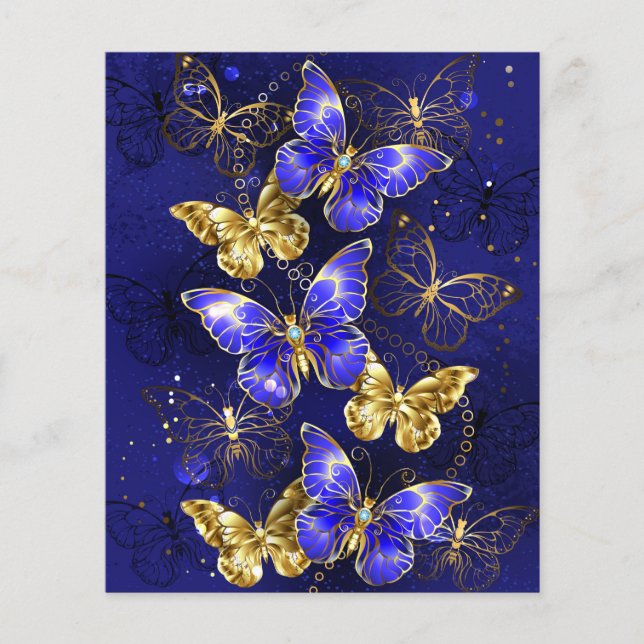 Compositie met Sapphire Butterflies (Voorkant)