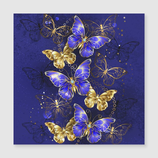 Compositie met Sapphire Butterflies (Voorkant)