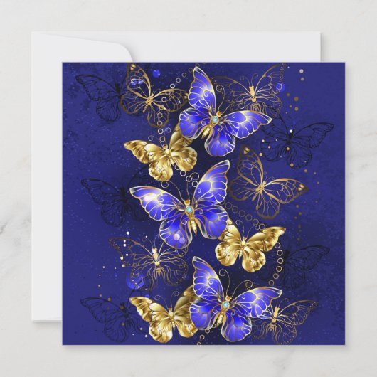 Compositie met Sapphire Butterflies Aankondiging (Voorkant)