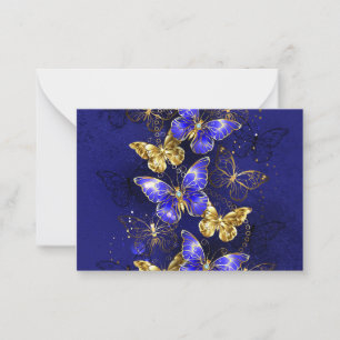 Compositie met Sapphire Butterflies Advieskaart