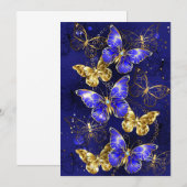 Compositie met Sapphire Butterflies Advieskaart (Voorkant / Achterkant)