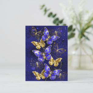 Compositie met Sapphire Butterflies Advieskaart