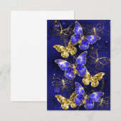 Compositie met Sapphire Butterflies Advieskaart (Voorkant / Achterkant)