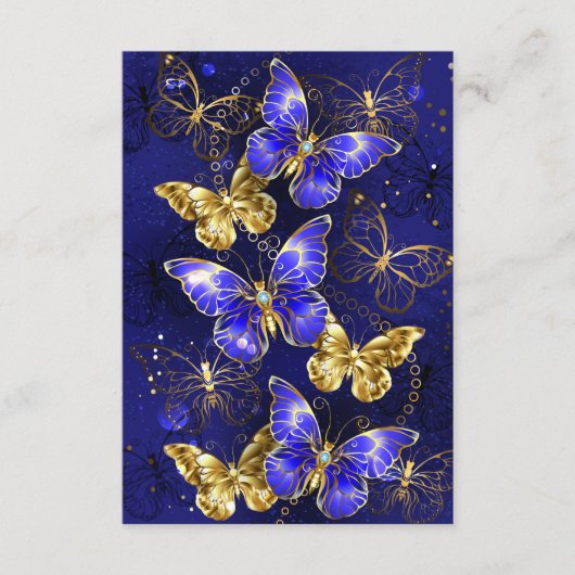 Compositie met Sapphire Butterflies Advieskaart (Voorkant)