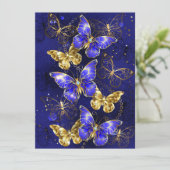 Compositie met Sapphire Butterflies Advieskaart (Staand voorkant)