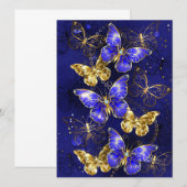 Compositie met Sapphire Butterflies Advieskaart (Voorkant / Achterkant)
